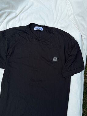 Stone Island Black Short-Sleeve Patch Tee
